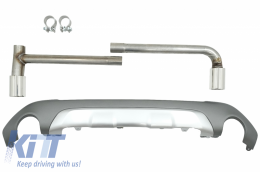 Hátsó diffúzor és kipufogóvég csomag BMW X1 SUV F48 (06.2015-től) modellekhez, M Sport dizájn-image-6063843