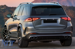 
Hátsó diffúzor ezüst kipufogóvégekkel Mercedes GLE W167 SUV V167 Sport Line (2019-től) modellekhez, GLE53 Dizájn -image-6078792