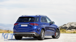 
Hátsó diffúzor ezüst kipufogóvégekkel Mercedes GLE W167 SUV V167 Sport Line (2019-től) modellekhez, GLE 63 Dizájn -image-6079653