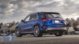 
Hátsó diffúzor ezüst kipufogóvégekkel Mercedes GLE W167 SUV V167 Sport Line (2019-től) modellekhez, GLE 63 Dizájn -image-6079657