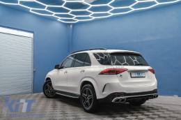 
Hátsó diffúzor ezüst kipufogóvégekkel Mercedes GLE W167 SUV V167 Sport Line (2019-től) modellekhez, GLE 63 Dizájn -image-6089392