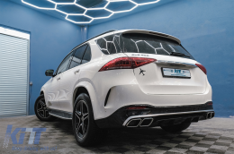 
Hátsó diffúzor ezüst kipufogóvégekkel Mercedes GLE W167 SUV V167 Sport Line (2019-től) modellekhez, GLE 63 Dizájn -image-6089395