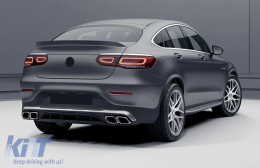 
Hátsó diffúzor ezüst kipufogóvégekkel Mercedes GLC Coupe Facelift C253 (2020-) modellekhez, GLC63 Dizájn-image-6084521