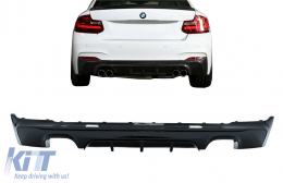 Hátsó lökhárító diffúzor BMW 2 F22/F23 (2013-) modellekhez, M Performance Dizájn, fekete-image-6076989