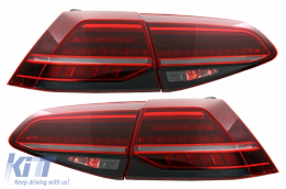 
Hátsó lökhárító diffúzor és teljes LED hátsó lámpa Dinamikus irányjelzőkkel, Sötét cseresznyepiros, VW Golf 7.5 (2017-2019) modellekhez, R kinézet-image-6075764