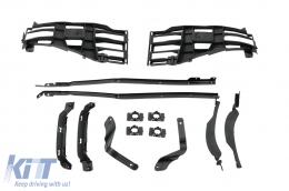 Hátsó lökhárító Diffúzorral és kipufogóvégekkel fekete Mercedes S-osztály W221 (2005-2013) S65 dizájn -image-6088507