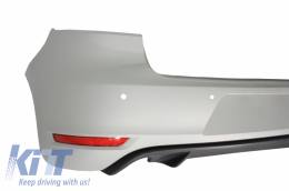 Hátsó lökhárító és tető spoiler féklámpával VW Golf 6 VI (2008-2012) modellekhez, kipufogórendszerrel, GTI kinézet-image-6063852