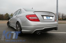 Hátsó Lökhárító Iker szimpla Kivezetésű Diffúzor Mercedes Benz C-osztály W204 (2011-2014) C350 Style AMG Sport Line-image-6010626