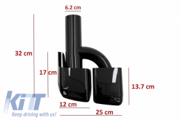 Hátsó lökhárító kipufogóvégekkel, fekete, Mercedes S-osztály W221 (2005-2010) modellekhez, S65 Dizájn-image-6067402