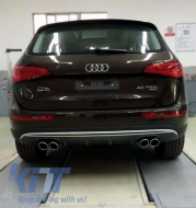 Hátsó Lökhárító Spoiler Valance Dupla Kimenetű Diffúzor AUDI Q5 8R Facelift (2013-2016) Standard Lökhárító (SE)-image-6042992