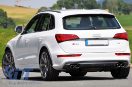 Hátsó Lökhárító Spoiler Valance Dupla Kimenetű Diffúzor AUDI Q5 8R Facelift (2013-2016) S-Vonal Lökhárító-image-6042991