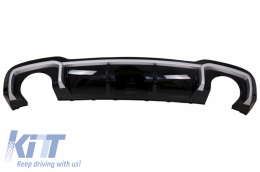 Hátsó Lökhárító Valance Diffúzor & Exhaust Tips suitable for AUDI A3 8V Facelift (2016-2019) Sline Sedan RS3 Design Sport Lökhárító-image-6040986