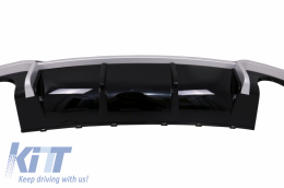 Hátsó Lökhárító Valance Diffúzor & Exhaust Tips suitable for AUDI A3 8V Facelift (2016-2019) Sline Sedan RS3 Design Sport Lökhárító-image-6040987