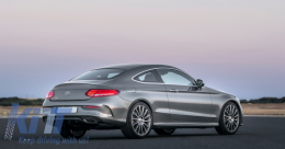 Hátsó Lökhárító Valance Diffúzor Mercedes C-osztály C205 A205 Coupe Cabriolet (2014-) C63 AMG Design-image-6032868