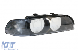 Headlight Lens Right Side Smoke Grey suitable for BMW 5 Series E39 (1995-2000)-image-6087600