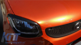 Headlights Covers Eyebrows Trim suitable for SMART ForTwo C453 A453 ForFour W453 (2014-Up)-image-6039110