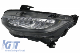 Headlights Full LED suitable for Honda Civic Mk10 FC/FK (2016-Up) Sedan & Hatchback with Sequential Dynamic Turning Lights-image-6032461