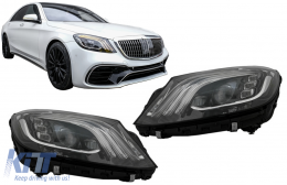 Headlights Full LED suitable for Mercedes S-Class W222 Maybach X222 (2013-2017) Facelift Look-image-6082456