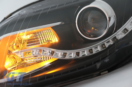 Headlights LED DRL DAYLIGHT suitable for Audi A4 B7 (11.2004-03.2008) Black-image-6082305