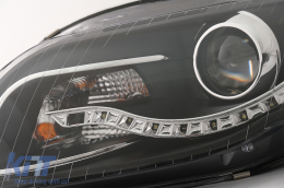 Headlights LED DRL DAYLIGHT suitable for Audi A4 B7 (11.2004-03.2008) Black-image-6082309