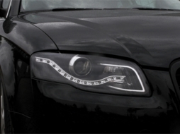 Headlights LED DRL DAYLIGHT suitable for Audi A4 B7 (11.2004-03.2008) Black-image-65728