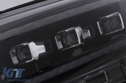 Headlights LED Light Bar Dynamic Start-up Display suitable for Ford Ranger Raptor (2015-2020) LHD Full Black Housing with Sequential Dynamic Turning Lights Matrix Projector-image-6078865