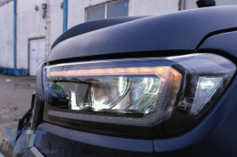 Headlights LED Light Bar suitable for Ford Ranger (2015-2020) LHD Full Black Housing with Sequential Dynamic Turning Lights-image-6091450