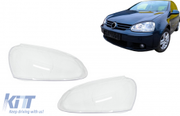 Headlights Lens Glasses suitable for VW Golf 5 V (2003-2009) Clear-image-6109206