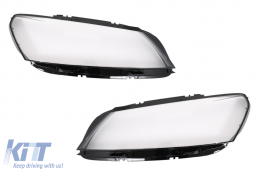 Headlights Lens Glasses suitable for VW PASSAT B7 Sedan (2010-2014) Clear Glass Optics-image-6066781