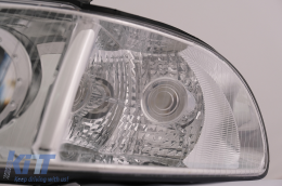 Headlights suitable for Audi A4 B5 Facelift (1999-2000) Chrome-image-6099097