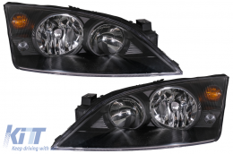 Headlights suitable for Ford Mondeo MK3 Wagon Hatchback Sedan (09.2000-05.2007) Black - HLFOMO3B