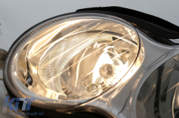 Headlights suitable for Mercedes C-Class W203 (07.2000-03.2004) Chrome H7-image-6107760