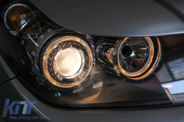 Headlights suitable for Opel Astra H (03.2004-2009) Angel Eyes 2 Halo Rims Black-image-6085311