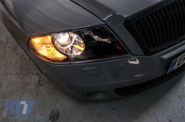 Headlights suitable for Skoda Octavia II (2004-2008) Black-image-6079659