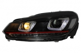 Headlights suitable for VW Golf 6 VI (2008-2013) Golf 7 3D LED DRL U-Design GTI with Taillights Full LED R20-image-6021133