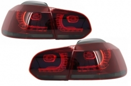 Headlights suitable for VW Golf 6 VI (2008-2013) Golf 7 3D LED DRL U-Design GTI with Taillights Full LED R20-image-6021136