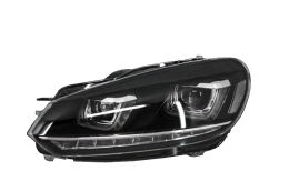 Headlights suitable for VW Golf 6 VI (2008-2013) Golf 7 3D LED DRL U-Design Flowing Turning Light with Taillights Full LED R20-image-6021149