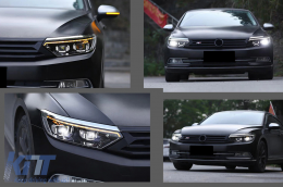 Headlights suitable for VW Passat B8 3G Facelift (2016-2019) LED 2020 Look with Sequential Dynamic Turning Lights-image-6069524