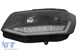 Headlights TUBE LED BAR suitable for VW Transporter T6 (2015-2020) Black-image-6067616