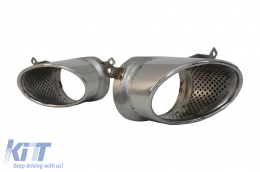 Heckdiffusor für Audi A6 4G Facelift S-Linie 15-18 Auspuff Tipps RS6-Look-image-6054769