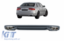 Heckstoßstange Diffusor & Auspuff Tipps für AUDI A4 B8 Limousine Facelift 2012-2015-image-6058217