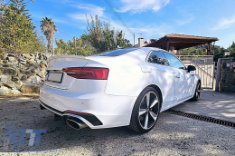 Heckstoßstange für Audi A5 F5 2017+ Luftverteiler Auspuffspitzen Quattro RS5 Look-image-6105353