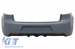 Heckstoßstange mit Komplett Auspuff System für VW Golf VI 6 2008-2013 R20 Look-image-6086785