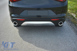 Heckstoßstangen Seitensplitter Finnen Für Alfa Romeo Stelvio 949 2016-2020 Schwarz-image-6093207