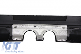 Heckstoßstangenverlängerung & Abgassystem Catback für VW Golf 5 V 2003-2007 R32 Look-image-6081802