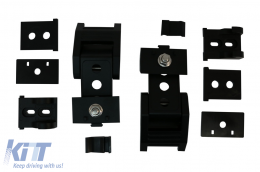 Hood Catches Lock Kit suitable for Jeep Wrangler JK JL (2007-2018) Satin Black Finish-image-6080599