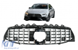 
Hűtőrács Mercedes CLA X118 C118 (2019-től) modellekhez, GT-R Panamericana Dizájn, króm-image-6070317