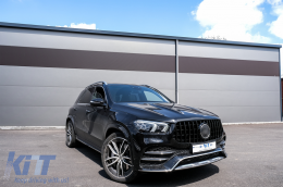 
Hűtőrács Mercedes GLE SUV W167 V167 GLE Coupe C167 Sport Package (2019-től) modellekhez, GTR Panamericana Dizájn, teljes fekete-image-6075921