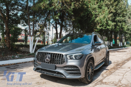 
Hűtőrács Mercedes GLE SUV W167 V167 GLE Coupe C167 Sport Package (2019-től) modellekhez, GTR Panamericana Dizájn, fényes fekete és króm-image-6087281