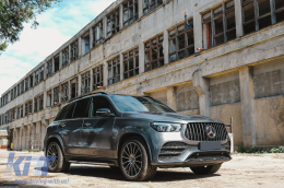 
Hűtőrács Mercedes GLE SUV W167 V167 GLE Coupe C167 Sport Package (2019-től) modellekhez, GTR Panamericana Dizájn, fényes fekete és króm-image-6087285